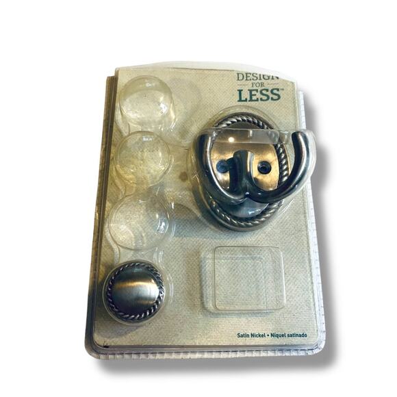 Design for Less Wall Hook and Drawer Pull Satin Nickel Finish 160257 - Picture 1 of 8